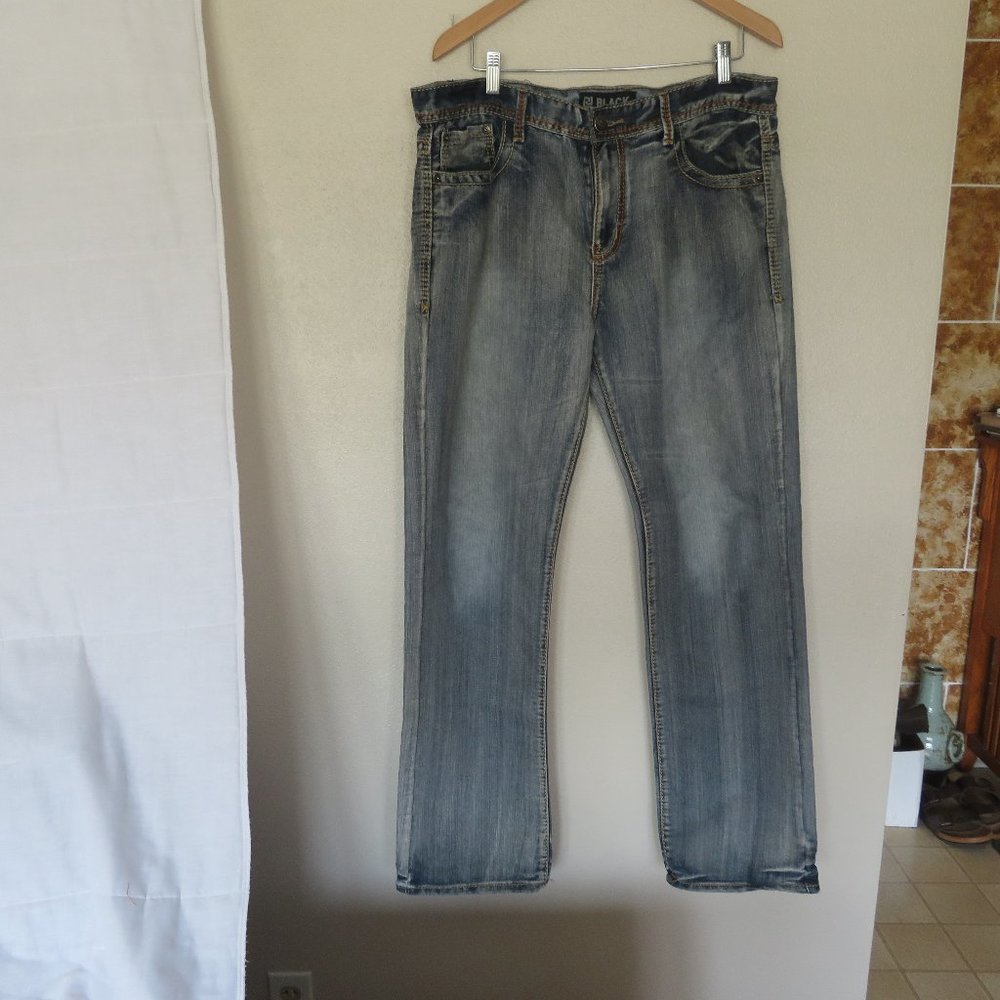 CJ BLACK DENIM RELAXED STRAIGHT JEANS